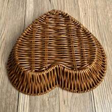 Heart-Shaped Fruit Baskets For Large-Capacity Fruit Plates, Food Storage Basket For Kitchen And Dining Room - Brown - View 3