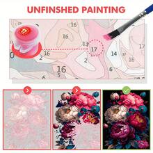 1pc DIY Adult Canvas Acrylic Digital Oil Painting Kit, Frameless Acrylic Digital Oil Painting Set, Adult Digital Oil Painting, Painting Set, Adult Oil Painting By Numbers, Adult Hobby And Craft, Birthday, Thanksgiving, Christmas Gift For Mom, Grandma, Neighbor, Friend, Home Decor Set - Multicolor - View 2