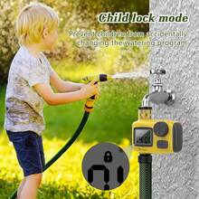 Sprinkler Timer For Outdoor,2025 Brass Inlet Release Water Timer For Garden Irrigation Hose Timers With Rain Delay And Manual Irrigation For Garden,Lawn,Yard Watering System - Yellow - View 5