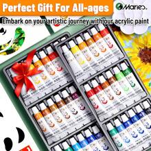 Professional Acrylic Paint Set - 23/29/35/47 Pcs, 12/18/24/36 Colors 12ml/0. 41floz Non-Fading Acrylic Color Bulk Tubes Kit With 7pcs Painting Brushes & 1 Palette & 3 5x7in Blank Paint Canvas, Professional Art Supplies For DlY Craft, Drawing, Painting, Canvas, Rock, Wood, Wall And Ceramic For Adults, Students, Beginners And Hobbists In Birthday, Easter And More - 均碼 - 查看 3