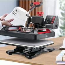 ETL Certified Heat Press Machine, 15x15 Inch 8 In 1 Heat Press, Sublimation Machine, 360° Rotation Heat Press, T-Shirt, Cap, Mug Printing Machine, Red - 8 En 1 De 15 X 15 Pulgadas - View 1