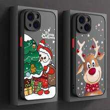 Case Cover Compatible With  15 16 Case  14 16 Pro Max Santa Claus Elk Snowman Christmas Case For  13 12 11 XS X XR 7 8 Plus Cover, Cover Compatible With  17 Case,  17 Pro Case,  17 Pro Max Case