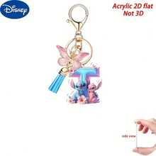 1 pieza [Encanto decorativo] 2D plano, 26 letras y diseño único de dos colores Llavero acrílico con lazo, encanto festivo, perfecto para árbol, ventana y decoraciones de fiesta, decoraciones de árbol de Navidad, colgante de aleación de zinc, adecuado para bolsos, accesorios de llaves de coche y regalos, regalos de San Valentín y Navidad y accesorios de cumpleaños, encantos de bolso Accesorios de coche Ideas de regalo para maestros, amigos, hermanas