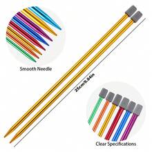 Bộ 28 kim đan, bộ kim đan thẳng một đầu bằng thép không gỉ nhiều màu sắc (14 cặp - cỡ 14), dài 13,8 inch, thích hợp cho việc đan móc thủ công DIY (màu ngẫu nhiên) 2mm (B) - 10mm (N) - 28 kim đan màu 2.0mm-10.0mm - Xem 6