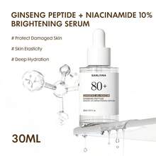 Conjunto Ginseng + Niacinamida, Limpador Facial e Tônico Facial e Soro Facial, Esfoliação, Limpeza Profunda, Melhora a Aparência Geral, Hidratante e Clareador, Para Todos os Tipos de Pele