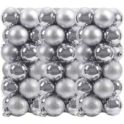 6/12/24/48pcs Classic Christmas Decorations - Painted Ball Tree Ornaments, Indoor And Outdoor Holiday Decorations, Christmas Party Occasions, Classic Style, Perfect For Christmas Christmas Decorations Home Christmas Gifts Christmas Decor