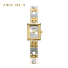 Anne Klein Bestseller Women's Two-Tone Rectangle Watch Two Pieces Bracelet Set, 16x21mm Nickel-Free Stainless Steel, Silver Sun Dial, 30m Water Resistance, Gift Ready - one-size - View 1