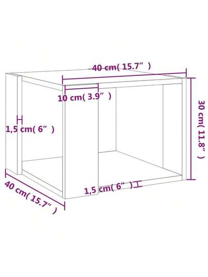 VidaXL Coffee Tafel 40x40x30 Cm Processed Wood Concrete Grijs view 2