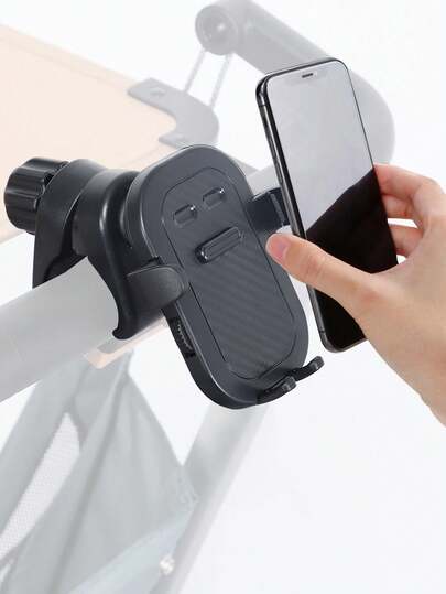 حامل هاتف عالمي أسود للعربة مع دوران 360 درجة وذراع قابل للتمديد، مناسب للدراجات الهوائية/الكراسي المتحركة/الدراجات الكهربائية/المشايات - متعدد السيناريوهات، لجميع المواسم.