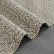 100% Blackout Curtains Thick Linen-Like Back Tab Curtains Burlap Window Treatment Thermal Insulated Privacy Protection Boho Drapes For Living Room Bedroom Dining Room - Nâu - Xem 9