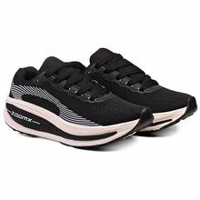 Women's Adult Soft And Comfortable Sneakers For Gym, Walking, Running, And Everyday Use - Đen và trắng - Xem 2