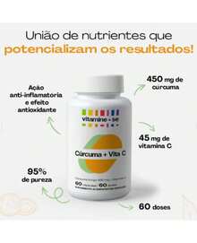 Suplemento Vitamina C + Cúrcuma Vitamine-se c/60 Cápsulas