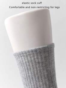 3 Pairs Teenage Color Block Mid-Calf Socks, Casual Versatile Sports Socks For Boys Aged 10-18 - Multicolor - View 7