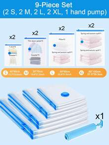 20pcs/1pc Vacuum-Sealed Bags, Travel Accessories, Vacuum Bags, Travel Essentials, Vacuum Storage Bags, Travel Essentials, Storage Bags, Cruise Essentials, Organization And Storage, Bedroom