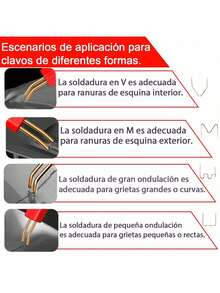 ‌Soldadora Para Reparación De Plásticos, Soldador de Plástico con 400 Grapas, Kit de Reparación DIY para Automóviles, Bumpers y Techos‌ - Tipo de Enchufe A USA (110-127V) - Ver 6