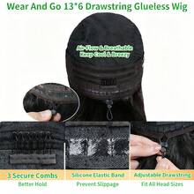 bling hair Deep Wave 13x4 13x6 Transparent Lace Front Wig 30 32 Inch Wear And Go 13x4 13x6 Lace Frontal Drawstring Glueless Wig 200% Density 34 36 Inch 5x5 6x4 9x6 Pre Plucked Pre Cut Lace Front Glueless Wigs For Women Natural Black Glueless Wig - Natural Black - 查看 3