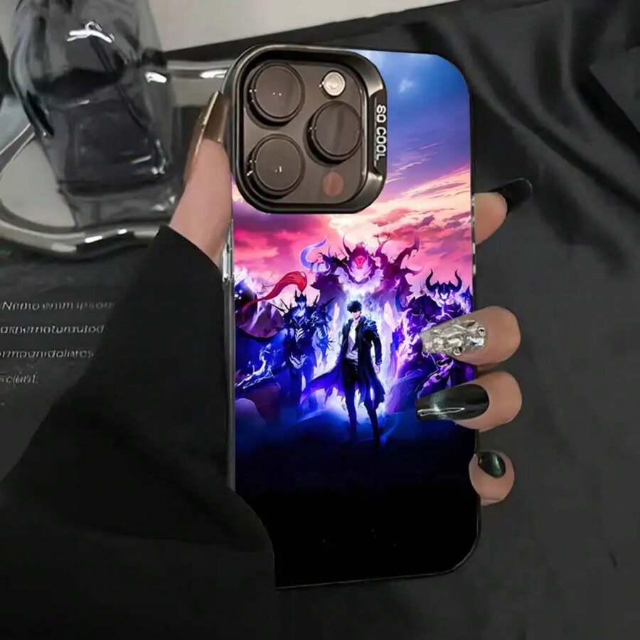 S-Solo Leveling Phone Case IMD Phone Case For IPhone 16 15 14 13 12 11 Pro Max Plus Color Silver Cover.Halloween Accessories. - Z3 - Xem 1