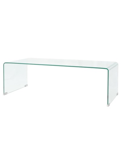 VidaXL Coffee Tafel 98x45x30 Cm Tempered Glass Transparent