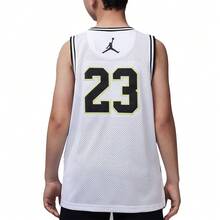 Nike JORDAN 经典无袖透气篮球服 - 白紅色 - 查看 2