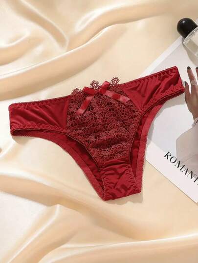 Verleidelijke Kanten Panties, Bow Com Tafel Low Waist Lingerie Set view 7