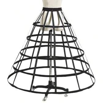 1 件女式黑白多季节、夏季透气衬裙、短衬裙、衬裙、洛丽塔衬裙、超大蓬松婚纱、不对称、南瓜、桶形、多层蕾丝网钢骨荷叶边可调节衬裙、巴洛克、洛可可风格，适合婚礼、活动、表演、角色扮演