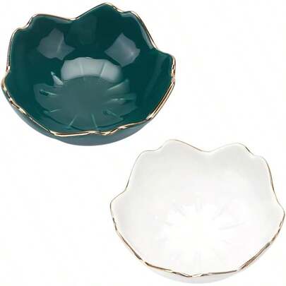 PH PandaHall 2 Colors Flower Ceramic Ink Plate Porcelain Ink Dish Multifunctional Inkwell Dish Calligraphy Painting Brush Rest Holder For Writings Chinese Calligraphy Japanese Drawing Practice