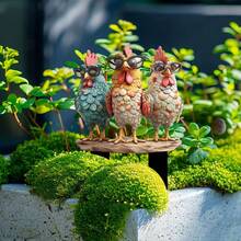 3 peças de estacas de acrílico 2D para jardim, ideais para decoração de áreas externas, vasos de plantas e decoração de quintal, ótimo presente de aniversário, acessório de guirlanda boho