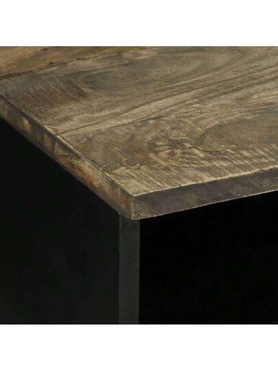 VidaXL Coffee Tafel 80x54x40 Cm Solid Mango Wood Verlichting Grijs view 7