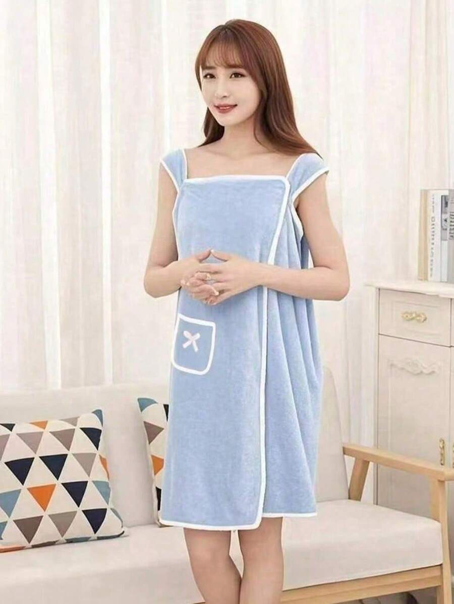 Women's Luxury Bathrobe & Wrap Skirt - Super Absorbent, Quick Dry - Fashionable SPA Robe, Suitable For Sauna, Beach And Pool - Multifunctional Robe Dress - Multicolor - View 1