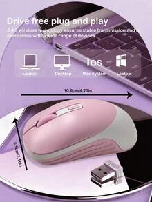 Mouse wireless 2.4G, mouse silențios pentru birou și gaming, potrivit pentru PC și laptop