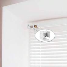 - 6 soportes de persiana de 1 pulgada 1 pulgada, color blanco, para ventana, persianas, soporte de riel de cabecera, montaje de caja de perfil bajo para persianas de ventana - blanco - Ver 4