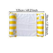 Colchones de aire de hamaca de agua para EN LA Piscina, flotante plegable inflable, estera inflable flotante de agua a rayas de Pvc PTUB - amarillo - Ver 12