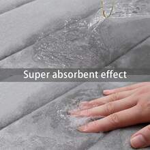 Juego de 4 piezas de alfombras de baño a rayas, juego de alfombras de baño absorbentes y antideslizantes, alfombra de piso de bañera, alfombra de dormitorio, alfombra de habitación, alfombra de baño antideslizante, alfombra lavable, alfombra de dormitorio, alfombra de entrada exterior, accesorios de baño, alfombra de piso cuadrada, suave y cómoda