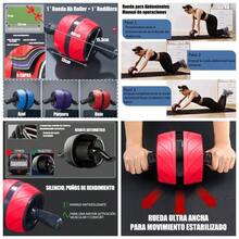 Rueda para Abdominales, Rueda de Ejercicio Abdominal, Rebote Automtico AB Wheel con Estera de Rodilla, para Entrenamiento de Fuerza Abdominal y Central, Fitness Tonificar - Rojo - Ver 1