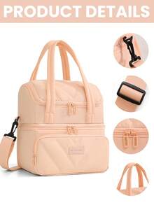 1 túi đựng cơm trưa cách nhiệt hai lớp dành cho nữ có quai đeo vai, hộp cơm trưa cách nhiệt dung tích lớn dành cho nam, túi đựng cơm trưa dày dặn dễ thương dành cho học sinh, túi đựng đá dã ngoại di động, túi đựng cơm trưa tái sử dụng cho văn phòng, dã ngoại, leo núi, bãi biển, túi đựng cơm trưa du lịch chống rò rỉ, túi giữ lạnh, túi đựng đồ dùng học tập, dành cho người lớn chuẩn bị cho năm học mới. - Nhiều màu - Xem 9