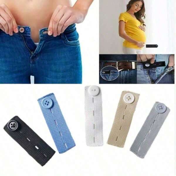 1PC With Elastic Elastic Change Waistband, Pants Extension Buckle Adjustable Waistline Lengthening Small Change Larger Artifact