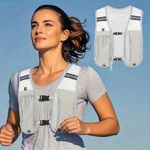 3/2/1 件套户外徒步背包、骑行背包、越野跑背包/背心，轻便女士运动背心（多种颜色可选），多功能轻便储物女士胸包，运动时可携带水壶和手机 - 彩色 - 查看 3