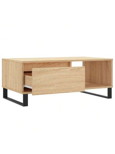 VidaXL Coffee Tafel 90x50x36.5 Cm Processed Wood Sonoma Oak view 6