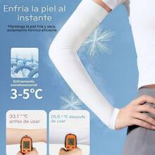 Set de 3 pares de mangas deportivas lisas unisex con protección solar UV, efecto refrescante y alta elasticidad – colores enviados al azar. Diseñadas con tejido transpirable y suave, ofrecen un ajuste cómodo y flexible que se adapta a cualquier tipo de brazo sin apretar. Su material con tecnología de enfriamiento mantiene la piel seca y fresca, reduciendo la temperatura corporal entre 3 °C y 5 °C durante la actividad física o la exposición prolongada al sol. Perfectas para ciclismo, correr, manejar, jugar golf o realizar actividades al aire libre. Cuentan con refuerzo en los bordes, costuras suaves y una textura lisa y elegante que brinda una apariencia moderna y funcional. Ideales para hombres y mujeres que buscan comodidad, estilo y protección en un solo accesorio. - Blanco y Negro - Ver 8