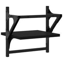 vidaXL 2 Stück Wandregale Mit Stangen, Schwarz, 30x25x30 Cm - Black - View 7