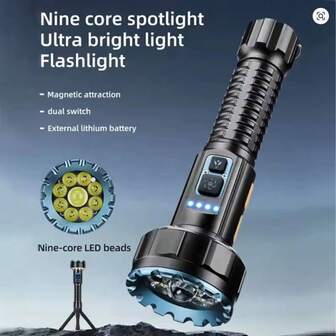  AloneFire X104 强光 LED 手电筒 可充电 Type-C 应急手电筒 便携式露营灯 可调光帐篷灯