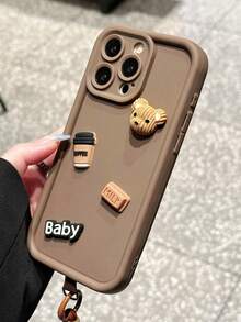 Étui de téléphone en silicone mignon avec ourson bébé compatible avec 16/16 Pro/16 Pro Max, 15, 14 Pro/13/12/11 Pro Max/X/XR, 14 Plus, 7/8, SE, Galaxy A05/A05S, S20 FE, S24 Ultra, Redmi 13C/14C/A3, OPPO A16/A17/A58/A60, Vivo Y02/Y02S/Y17S, Honor X50i/X8B/X8A, Coque de protection anti-chute