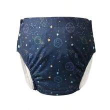 1pc Reusable Adult Cloth Diaper, Washable TPU Coated Design, Double-Sided Snap Closure, Adjustable Breathable & Comfortable, Highly Absorbent & Fashionable Pattern, Elastic Leg Design, Machine/Hand Washable, Suitable For Elderly, Pregnant Women And Postpartum Women