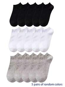 10/20/30-Pack Solid Color Unisex Socks, Soft And Lightweight Low Cut Ankle Socks For Men And Women - Multicolor - View 12