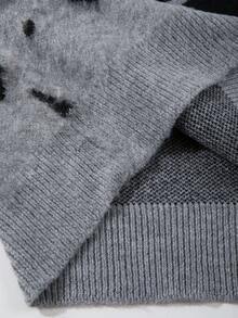 Men's Casual Loose Retro Striped Pullover Sweater, Minimalist Street Style, Autumn/Winter, Long Sleeve Top