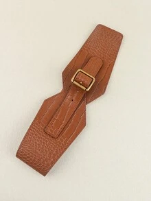 Metal Buckle Elastic Belt Summer, School Fall, Autumn, Halloween - Black - View 11