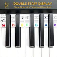 Piano Note Guide For Beginners, Removable Piano Keyboard Note Labels, 88-Key Full Size, No Stickers Needed, Reusable - Đầy màu sắc - Xem 6
