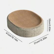 Oval Shape Scratch Pad For Cats Sisal Scratching Cat Bed Multifunctional Pet Sleeping Mat Cat Scratch Bed For Cats To Rest - : Scratch Pad - View 5