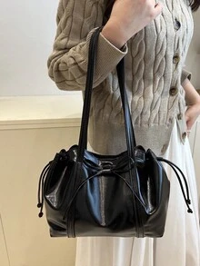 Korean Bowknot 2025 Fashion New Versatile Minimalist Handbag, Underarm Bag, Crossbody Bag, Shoulder Bag For Women