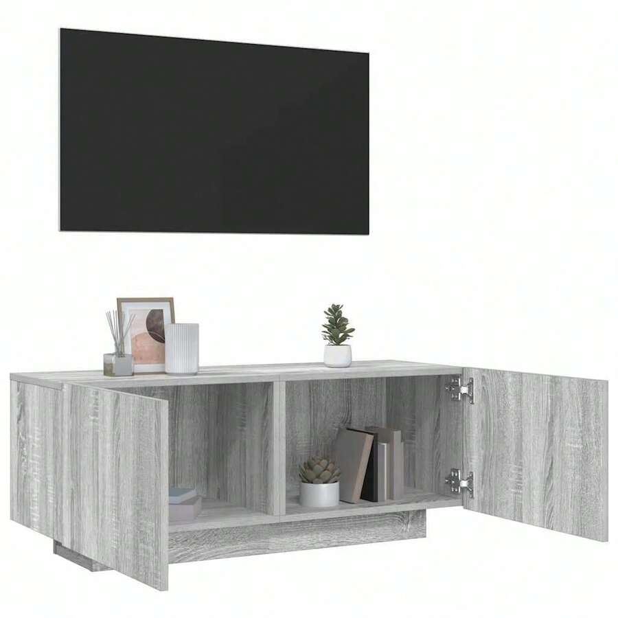 vidaXL Mobile TV in legno grigio Sonoma, dimensioni 100x35x40 cm - Grigio - Visualizzare 1